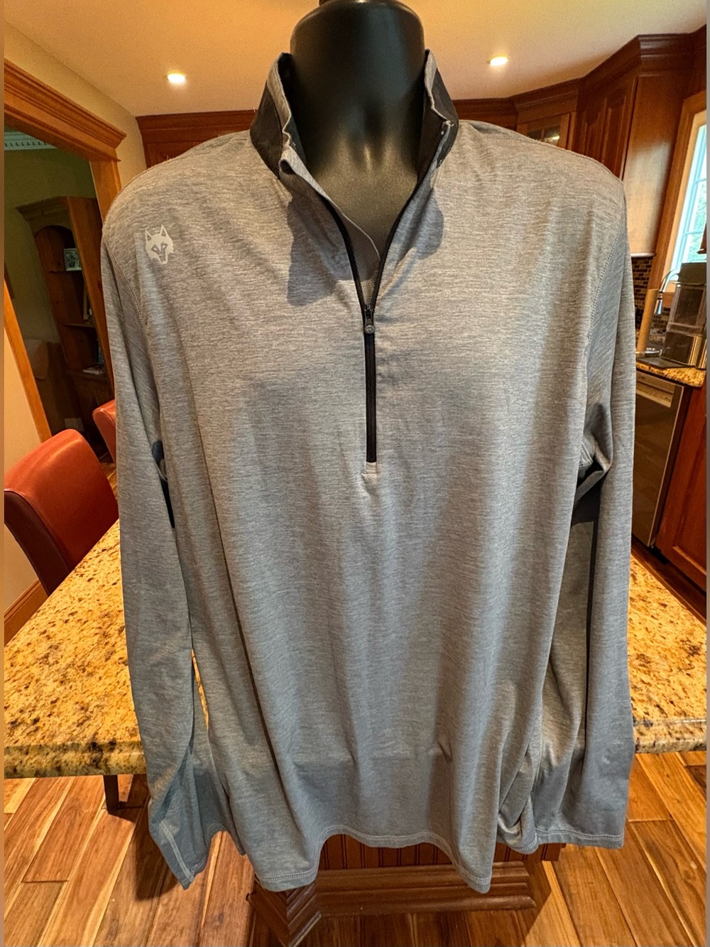 Greyson men’s golf pullover. Sharp grey with logo. 2XL